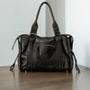 Francuska Retro Torba na Motocykl, Jednoramienna Torba Crossbody, Torba Tote, Torba o Dużej Pojemności dla Kobiet, Prana Torba