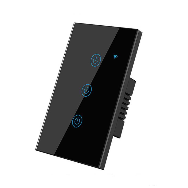 LangYeao Tuya WiFi US AU 1/2/3/4 Gang Smart Touch Wall Light Switch Work with Alexa and Google Home with Neutral Wire