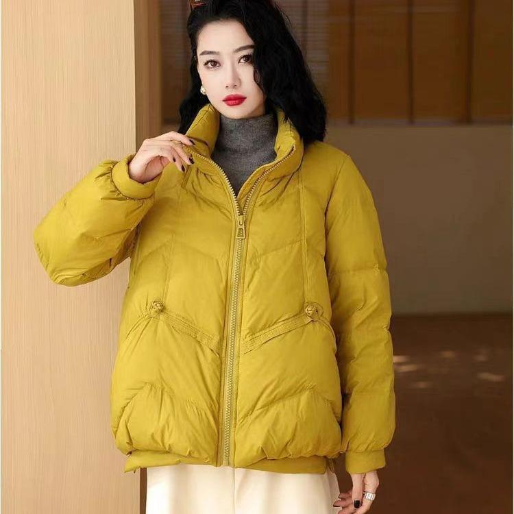Winter New Thickened Loose and Thin Stand-up Collar Short White Duck Down Jacket Warm Foreign Jacket
