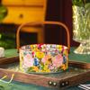 Portable fruit basket, living room coffee table, household high-value ceramic fruit plate, snack plate, candy box, dried fruit plate.