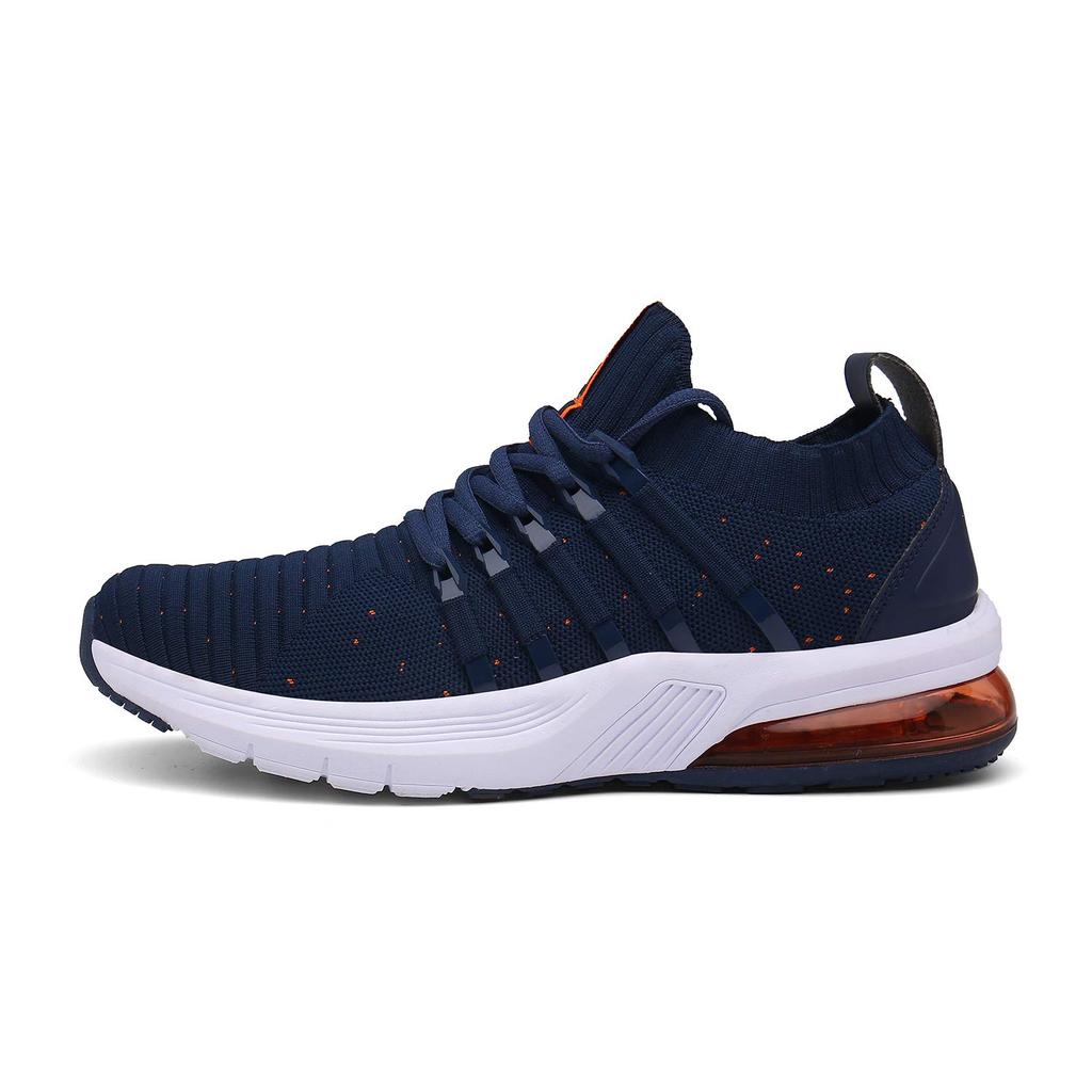Sneakers Running Shoes for Men and Air Easy To Comfortable for Athletic Shoes Colors Deep Blue Orange [Ulogu] Women, Ultralight, Cushioned,