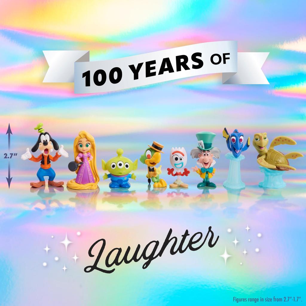 Just Play Disney 100 Years of Comedy Celebration Collection, Limited Edition 8-Piece Figure Set, Kids' Toys, Ages 3 and Up