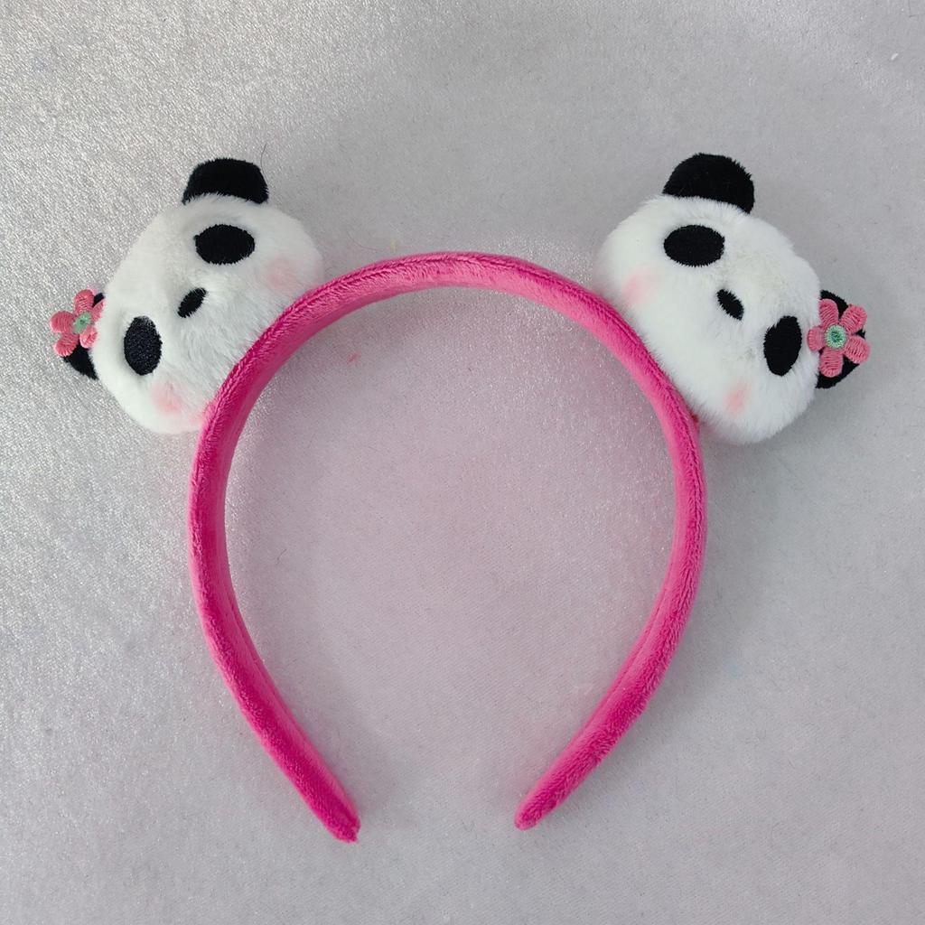Adorable 2026 Panda Hair Accessory: Cute Round Headband & Funny Clip for Girly Wash Face Routine