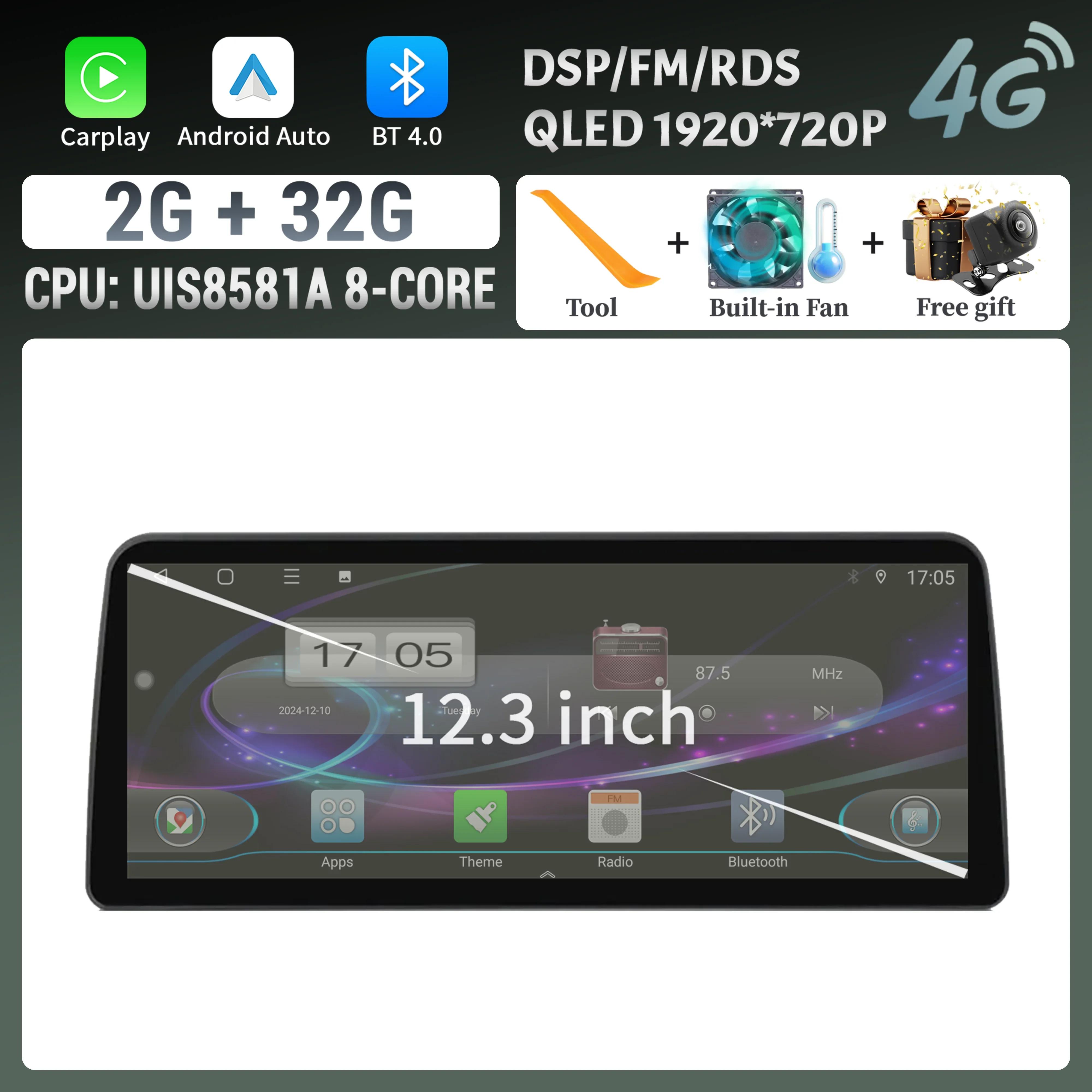 

12.3inch Android 14 For Mitsubishi Xpander 2017-2020 Car Radio Multimedia 4G GPS Stereo Navigation Wireless BT Carplay Screen CHINA