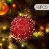 4 Pieces Christmas Ball Ornaments Tree Decorations for Restaurant