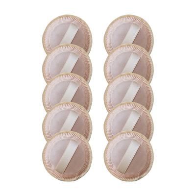 10 Stück Puderquasten Baumwolle Kosmetik Gesicht Make-up Puderquasten Pads mit Band für losen Puder und Foundation 2,36 Zoll