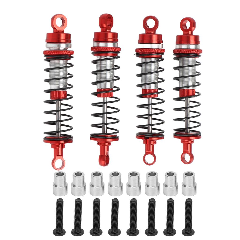 Front Rear Shock Absorbers Aluminum Alloy Front Rear Shock Damper for Traxxas Latrax Teton 1 18 RC Car Red
