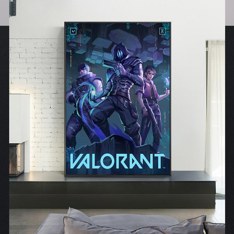 Video Game V-Valorant Cool Poster Prints Wall Art Canvas Painting Print  Wall Art Picture for Bedroom Living Room Home Decor