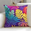 Artistic Leaves Cushion Cover Soft & Easy-Wash Pillow Case – Versatile For Couch, Bed, Travel And Office