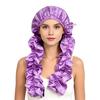 Hair Curling Hat Smooth Satin Soft Breathable Fabric Braids Twists Hat Curling Hat Women Sleeping Long Hair Cap