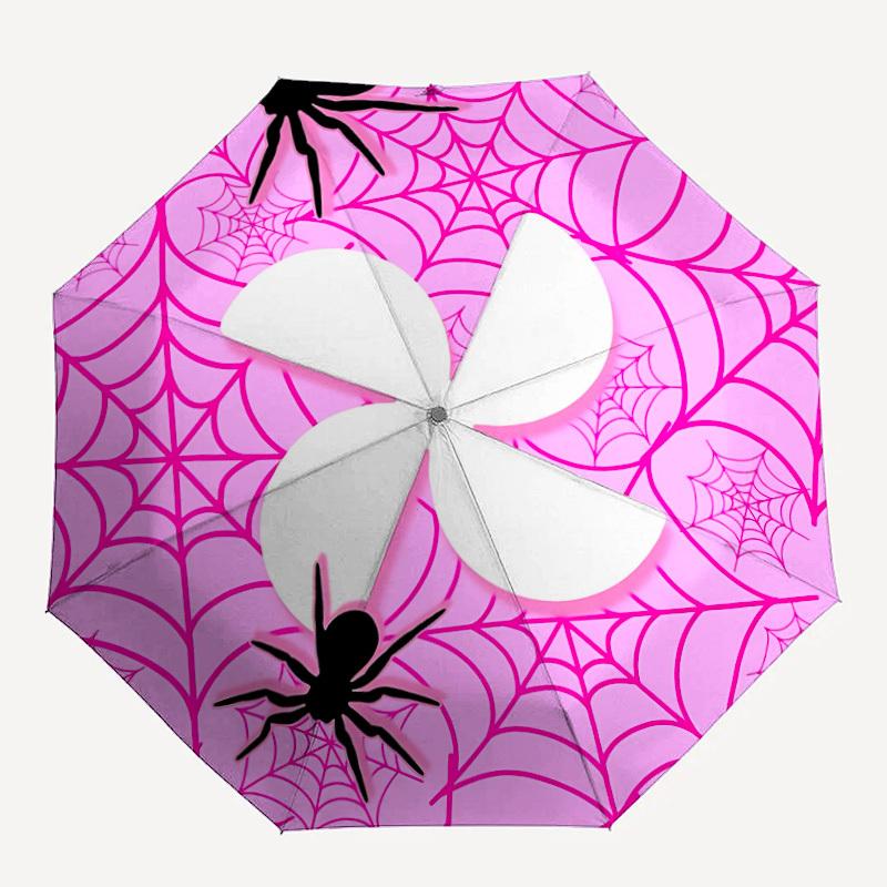 1pc Spider Web Automatic Open/Close Umbrella - Portable Collapsible Umbrella with 8-Rib Stability, Fashion Lovers yy251017149