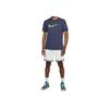 Nike Floral Large Logo Casual Sport Crew Neck Short Sleeve T-Shirt Men Tops Lightning-Blue DV1215-437