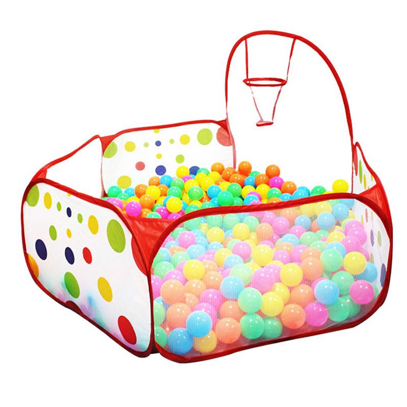 Foldable Ocean Ball Pit Pool with Basket Baby Playpen Children Toy Tent Ball Pool with Basket Outdoor Toys for Children Playpen