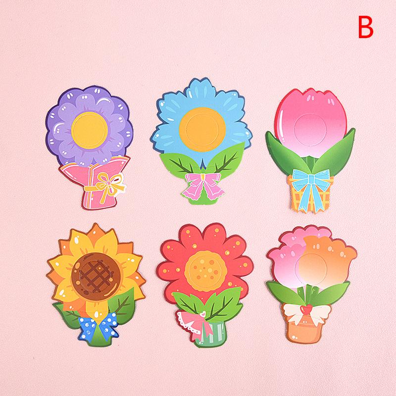 30Pcs Lollipop Paper Cards Lovely Cartoon Rabbit Bear Children'S Day Birthday Party Candy Gift Packaging Diy 3D Decorative Cards