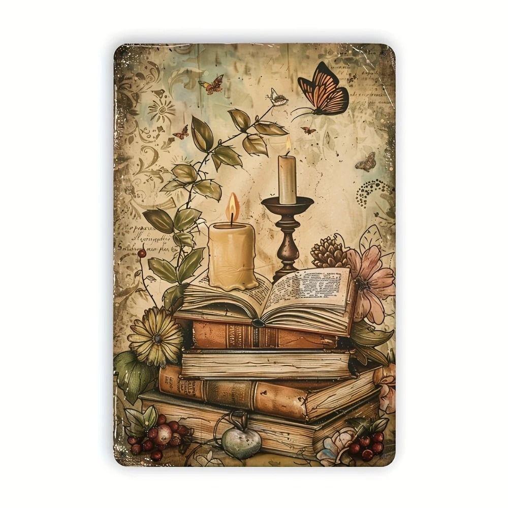 Vintage Metal Sign Live Life In Full Bloom Garden Wall Art Decor 20x30cm