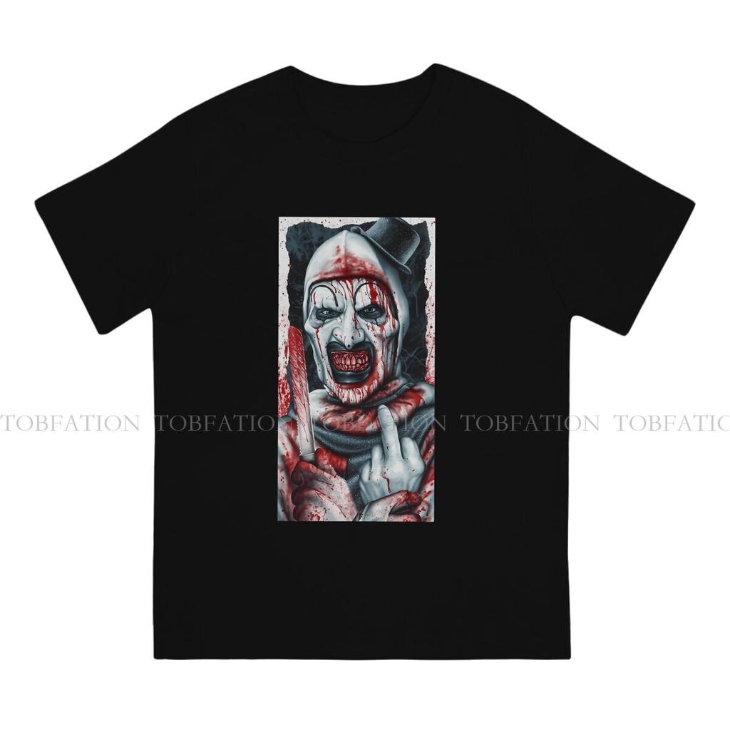 Art Classic Men TShirt Terrifier Horror Films Crewneck Tops 100 Cotton T Shirt Humor High Quality Gift Idea