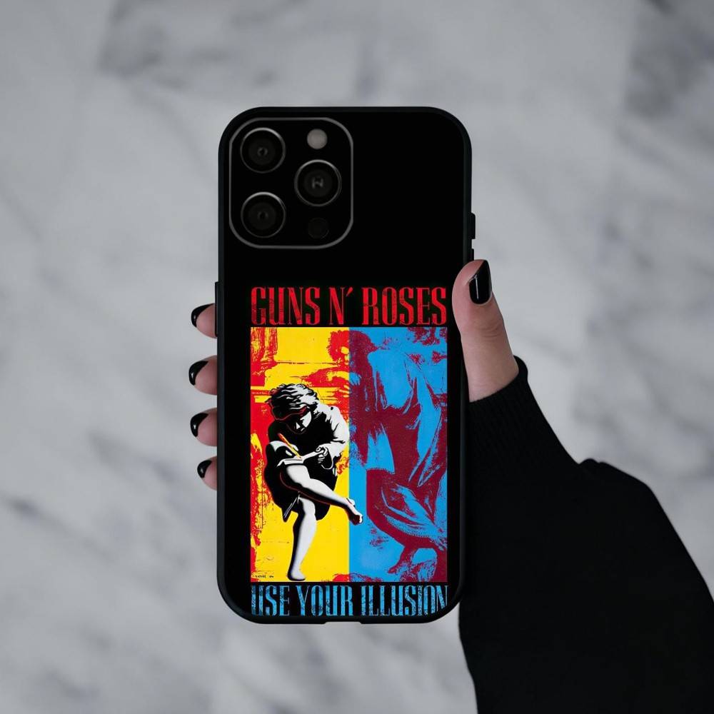 Band G-Guns-S N R-Roses  Phone Case Silicone Soft For IPhone 17pro 16 15 14 13 12 11 X XR Plus Pro Max Plus