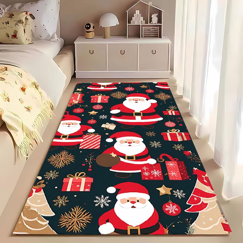 3D Christmas Cartoon Carpet, Living Room Bedroom Home Decor Carpet Garden Lawn Carpet Kitchen Kids Bedroom Mat Christmas Present