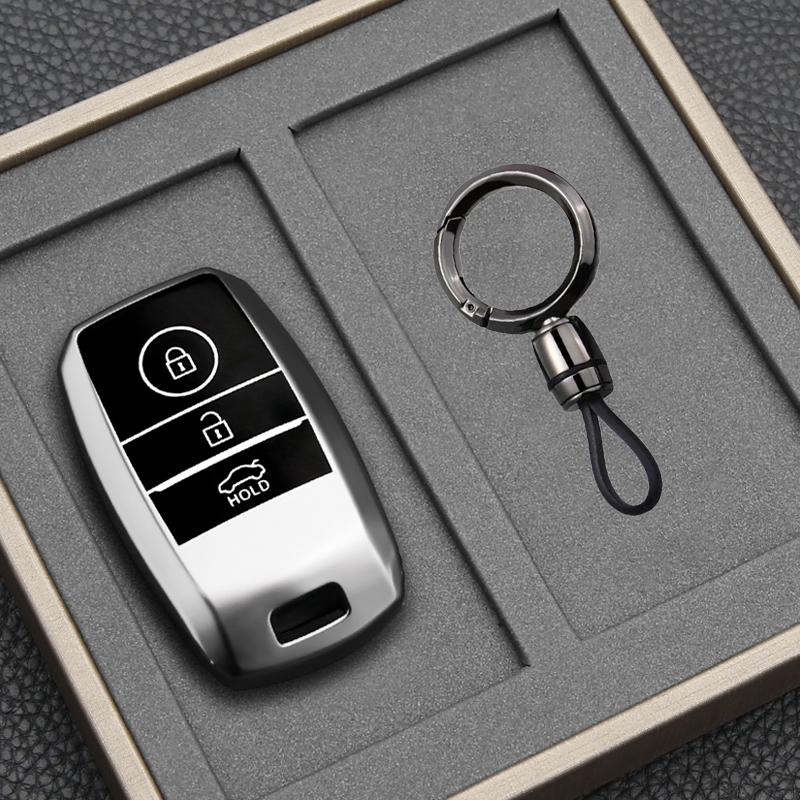Metallic Gray Tpu For Kia Rio Rio5 Sportage Ceed Cerato K3 Kx3 K4 K5 Sorento Optima Picanto Remote Car Key Case Cover Fob Holder