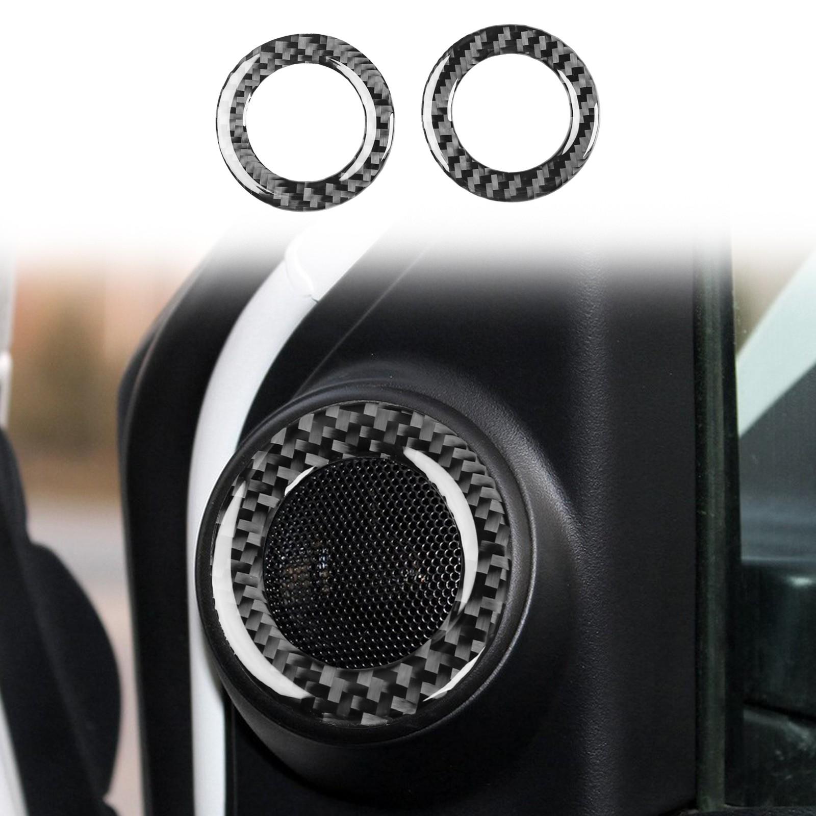 2pcs Carbon Fiber Front Door Stereo Speaker Trim for Honda CRV CR-V 17-21