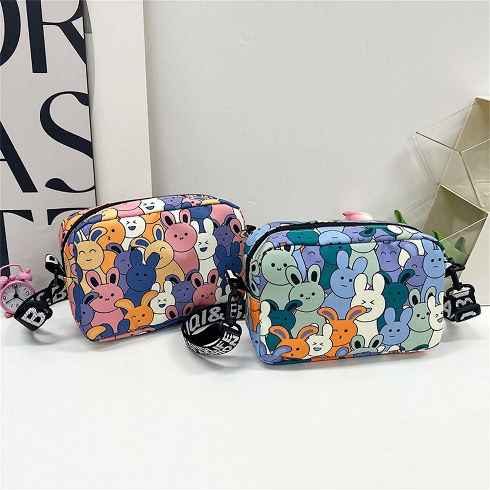 

Cute Cartoon Rabbit Messenger Bags Oxford Small Square Bag Simple Handbags Ladies