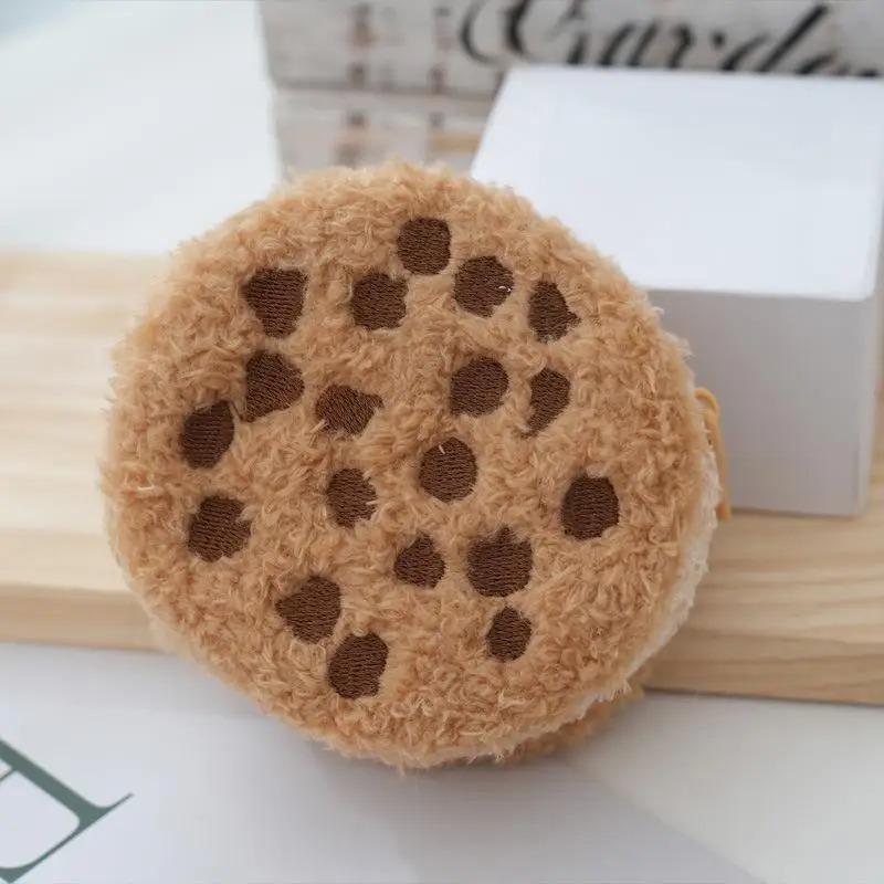 

Sugar Bean Biscuit Donut Plush Coin Purse Key Case Compact and Adorable Cake Biscuit Earphone Storage Pouch
