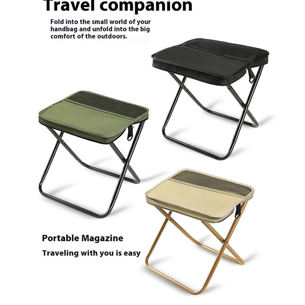 Folding Backpack Stool Wear-resistant Sturdy Crossbody Sports Folding Chair Strong Load-bearing Handbag style Pencil Case Stool
