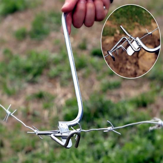 

1 комплект натяжителя проволоки для забора, легкий прочный многоразовый инструмент для натяжения проволоки из нержавеющей стали для сада