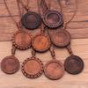 1pcs DIY Time Gem Jewelry, Wood Bottom Support, Hollow Printed Lace Bottom Support, Wood Necklace