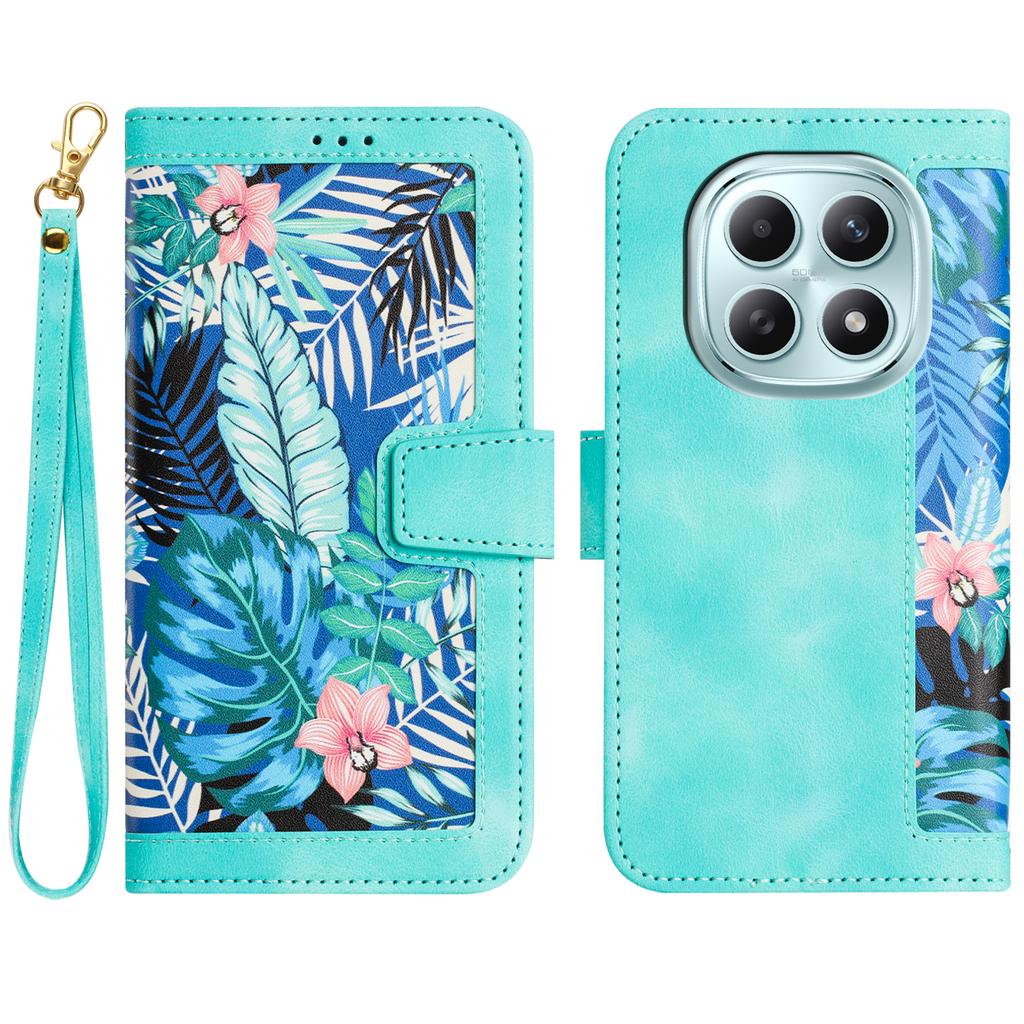 For Xiaomi Poco M8 5G/Redmi Note 15 5G (Global) Case PU Leather Floral Phone Cover with Card Slots