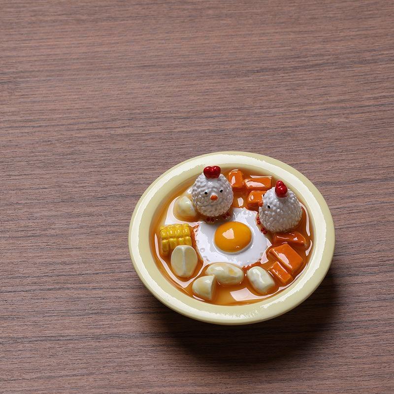 Simulated Food Refrigerator Sticker Chinese Food Toy Magnetic Sticker Refrigerator Decoration 3Resin Po Wall Magnetic Suction