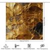 Gold Marble Shower Curtain Waterproof Bathroom Decor Luxury Bathtub Liner With Cracks Design Extra Long Size For Home Decoration