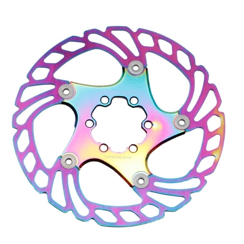 140/160/180/203mm 6 Hole Disc Brake Rotors Aluminum Alloy Floating Brake Rotors for Road Bike and Mountain Bike Part
