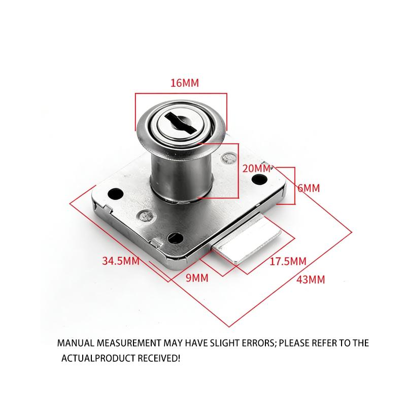 136 Zinc Alloy Key Operated High Safety Powder Coated Silver Customizable Office Desk Glass Cabinet File Cabinet Furniture Lock