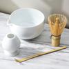 Tea ceremony set including a spouted matcha a tea whisk a tea whisk and a tea bowl, (100 prisms), stand, scoop.