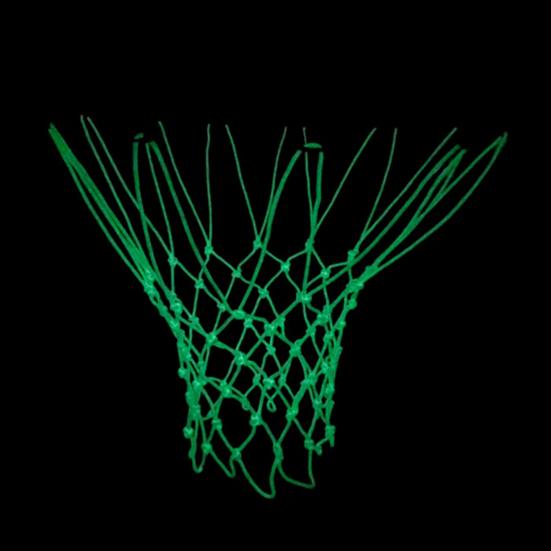 Basketball Net Glow in the Dark Wear-resistant Nylon Heavy Duty Basketball Net Replacement for Outdoor