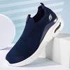 New men's shoes lazy walking shoes lightweight large size fly-woven mesh casual sports shoes