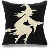 Halloween Pillowcase Decoration Indoor Witch Bat Linen Cushion Cover Sofa Decoration Pillowcase 50*50 Decor