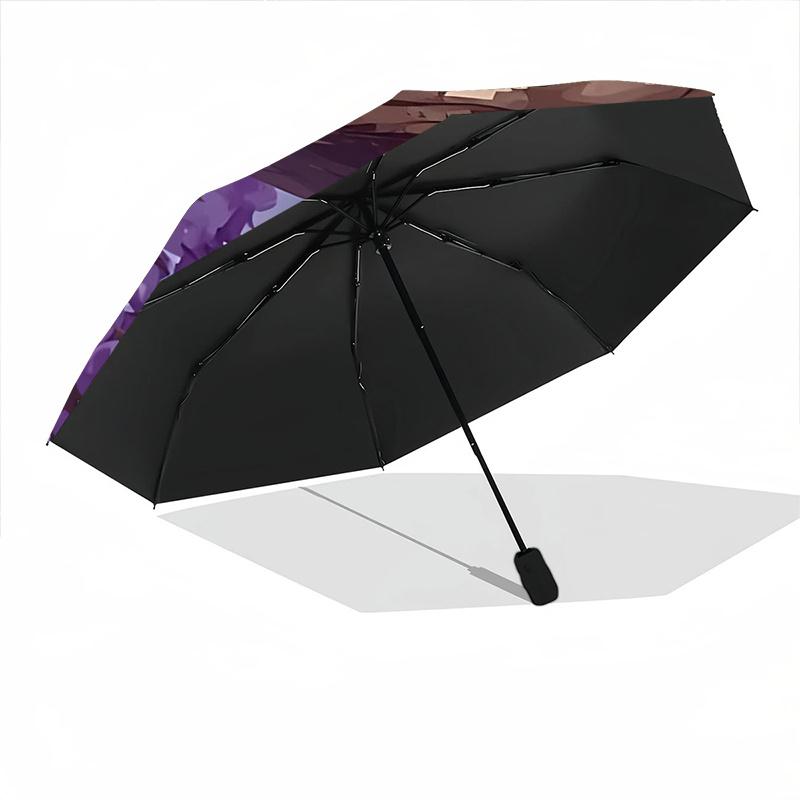 1pc Red Panda, Wisteria Automatic Open/close Umbrella, 8-Rib Sturdy Structure, Portable Travel Umbrella, Parties, Everyday Use,18
