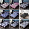 Elegant 3pcs Printed Fitted Sheet And Pillowcases Set With Floral Print Design