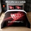 Set de Cama con Diseño del Sevilla FC 1 Funda Nórdica + 2 Fundas de Almohada Suave Transpirable Ropa de Cama para el Hogar