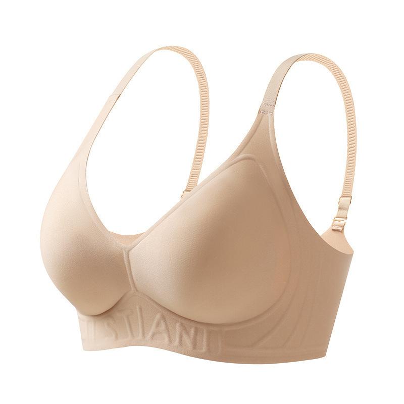Jelly soft support seamless underwear no steel ring women's sleep bra gather and close sub-breasts anti-sagging bra new