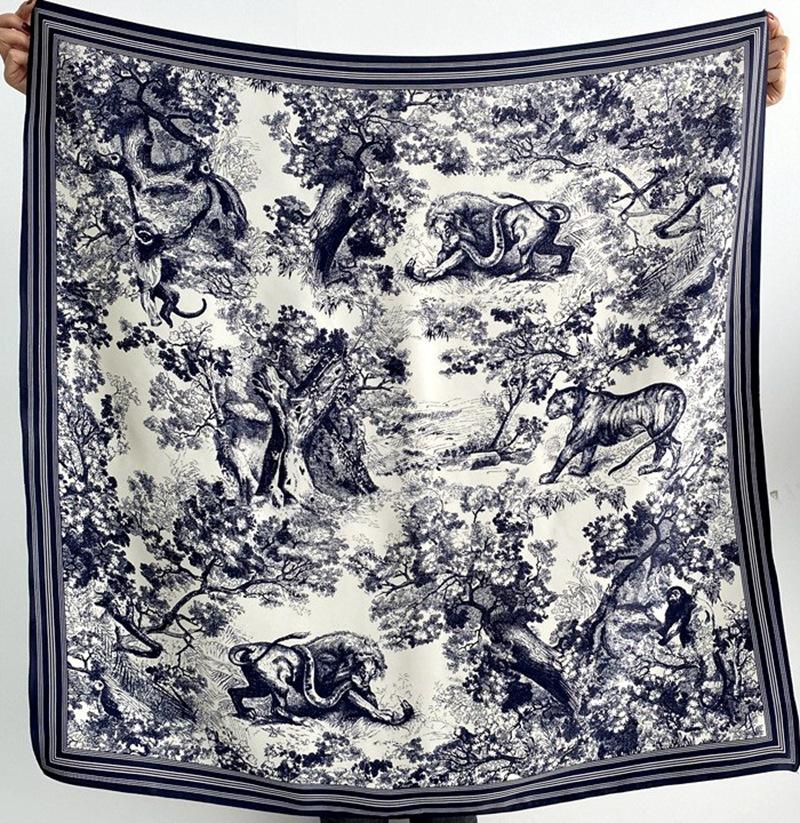 Fantasy Jungle, Silk Crepe Satin Square Scarf Women'S Spring And Autumn Versatile Mulberry Silk Scarf Manufacturer
