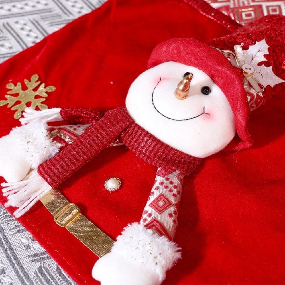 Soft Christmas Chair Cover Cartoon Chair Back Decor Xmas Dinner Chair Seat Cover  Restaurant