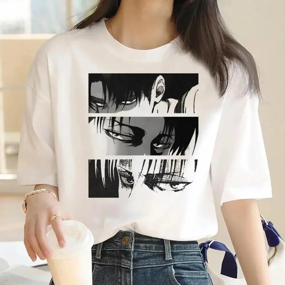 Japanese Anime Attack On Titan Graphic Print Harajuku T Shirt Casual Fashion Short Sleeve T-Shirt Women Graphic T Shirts