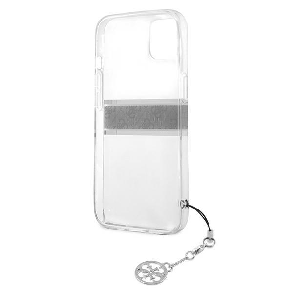 Guess Guhcp13Skb4Ggr Iphone 13 Mini 5.4 Transparent Hardcase 4G Grey Strap Charm