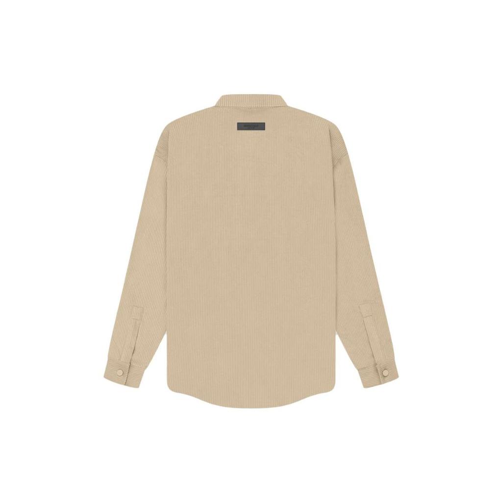 Fear Of God Essentials SS23 Solid Color Zipper Corduroy Fleece Collar Shirt American Heavyweight Jacket Men Jacket FOG-SS23-044