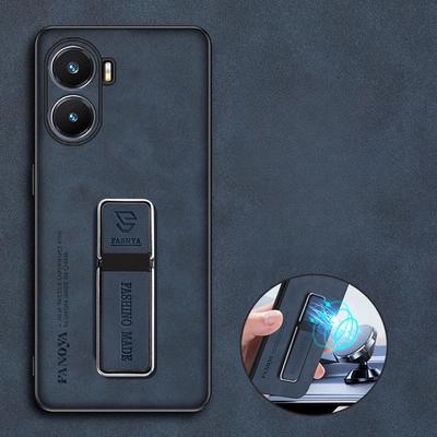 Kožené puzdro na telefón z ovčej kože pre XIAOMI POCO X7 Pro X 7 X7pro Matný silikónový nárazník Stojan Držiak Zadný kryt pre POCOX7Pro Magnetický držiak Kryt