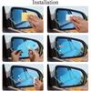 8 Pieces Car Rearview Mirror Film, Anti Fog Glare Rainproof Waterproof Mirror HD Clear Nano Coating Car Film, Protective Sticker for Rear View