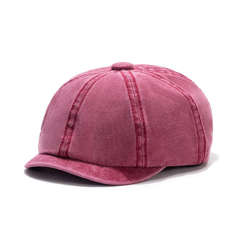 Bavlněný baret Pánská malířská čepice Newsboy čepice Klobouk Rybí kost Osmihranný klobouk